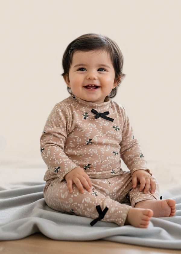 Compleu jerse bumbac cu pasari